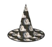 ENGhjes Occhi di gufo innevati che stampano il panno morbido di Oxford del cappello di Halloween per la progettazione pieghevole salvaspazio di carnevale
