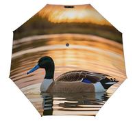 ENGhjes One Mallard Duck - Ombrello automatico pieghevole a 3 posti