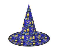 ENGhjes Pesci di mare che stampano il panno molle di Oxford del cappello di Halloween per progettazione pieghevole di risparmio di spazio di carnev