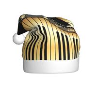 ENGhjes Romanzo Nota Musicale Stampa Vacanza Peluche Unico Elegante Adulto Donne Uomini Cappello di Babbo Natale Inverno Cappelli di Natale Cappelli di