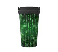 ENGhjes Tazza da caffè da viaggio casual con stampa di Hacker Era per caffè caldo e freddo, in acciaio inox, per casa, ufficio, viaggi