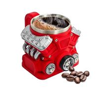 Engine Coffee Mug, 3D Printed Cup, 5.28x4.17x3.86 Inches Car Lovers Mug with Handle, 3D Printing Material and Stainless Steel, Drinkware Accessory with Design, Office and Bedroom Use for Adults Men