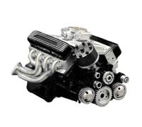 Engine Model, Resin V8 Engine Building Block, Realistic Science Toy, Educational Game, Decorative Desk Display, for Kids Room Living Rooms Bookshelf Collection Display