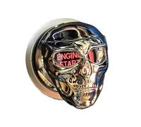 Engine Start Stop Button Decal - Skull Push Start Sticker | Gothic Car Accessories for Vehicles, Decorative Ignition Button Cover, Interior Styling Trim for Auto, Truck, SUV