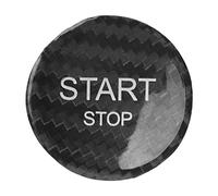 Engine Start Stop Button Switch Cover Carbon Fiber, Copertura Pulsante Accensione Avvio, Compatibile 408 308S 508 - Protezione Durevole, Installazione Facile, Design Elegante per (Nera)