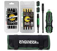 ENGINEER DXZ-05 - Set di 7 utensili combinati, compatibili con viti a testa svasata e Phillips schiacciate, cacciavite per la rimozione di viti a testa svasata