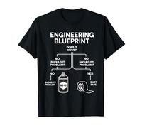 Engineering Blueprint Does It Move Engineer Men Maglietta