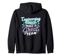 Engineering e io Facciamo Una Grande Squadra Orgogliosa della Vita da Ingegnere Felpa con Cappuccio