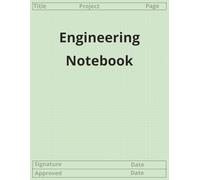 Engineering Notebook Green: Daybook for notes and calcs.