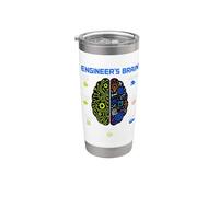 Engineer's Brain Funny Engineering Humor Problem Solver Bicchiere termico in acciaio inox doppia parete