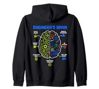 Engineer's Brain Funny Engineering Humor Problem Solver Felpa con Cappuccio