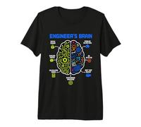 Engineer's Brain Funny Engineering Humor Problem Solver Maglietta Premium