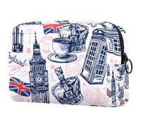England London Elements Collection - Trousse da viaggio da donna, grande, con cerniera, Multi, 18.5x7.5x13cm/7.3x3x5.1in, Beauty case