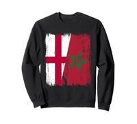 England Marocco Half Flag English Maroccan Heritage Jersey Felpa