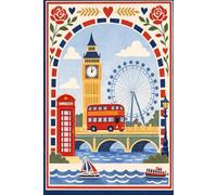 England Notebook: London Inspired Travel Journal - Lined Notebook 6 x 9 Inches: London Inspired Notebook for Travel Notes, Journaling, School and Everyday Writing