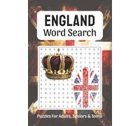 England Word Search: Word Searches about England, United Kingdom, Famous People and More, 6x9 ,110 pages, Easy to Read Print, Solutions Included, Gift for Vacations, Holidays, and Free Times