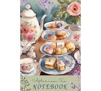 English Afternoon Tea 6x9 Notebook: 120-Page Ruled Journal with Teacup and Cake Watermarks