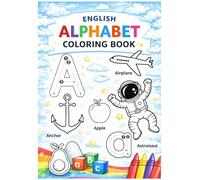 English Alphabet Coloring Book: ABC Coloring Pages, Learn Letters A-Z, Preschool & Kindergarten Workbook