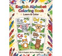 English Alphabet Coloring Book: Learn & Color: 26 Fun-Filled Pages