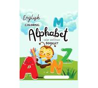 English alphabet trace and color coloring booklet