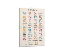 English Alphabet with Phonics Educational Poster, Kids Learning Canvas for Classroom or Bedroom(Unframed,08x12inch(20x30cm))