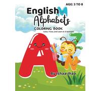 English Alphabets Coloring Book: Color, Trace and Learn A-Z Animals