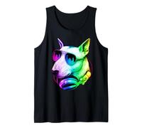 English Bull Terrier - Cuffie da DJ, stile retrò, per amanti dei cani Canotta