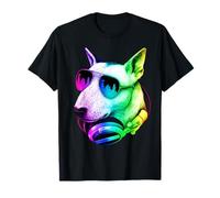 English Bull Terrier - Cuffie da DJ, stile retrò, per amanti dei cani Maglietta