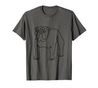 English Bulldog Line Minimal Maglietta