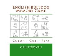 English Bulldog Memory Game: Color - Cut - Play