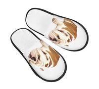 English Bulldog Pattern Donna Uomo Scarpe Di Cotone Antiscivolo Ciabatte Morbide Pantofole Per Camera Da Letto Interno Esterno M