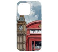 English City Cosy Scene Red Phonebox Londra Paesaggio Custodia per iPhone 14 Pro Max