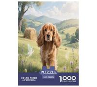 English Cocker Spaniel Puzzle 1000 Pezzi Collezione D'arte Multicolore Cute Pets Romantico Regalo Per Uomini E Donne Per Adulti E Bambini Da 12 Anni Puzzle 38x26cm/1000pcs