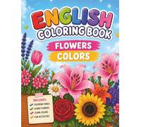 ENGLISH COLORING BOOK - FLOWERS - COLORS