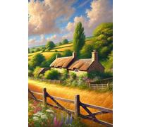 English cottage 1: SIZE 6" x 9" lined notebook