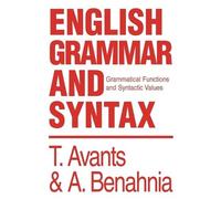 English Grammar and Syntax (Tascabile)