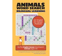 English-Korean Animals Word Search Animals: Word Searches with Easy to Read Print about Animals and More | 6x9 inches, 88 pages