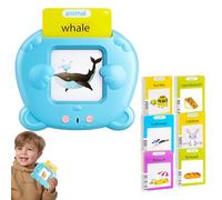 English Learning Talking Flash Cards for Toddler,Arabic FlashCards Learning Toys for 3-12 Years Old,Sensory Learning Toys For, Educational Sight Words Cards,Preschool Sensory Toys-blue