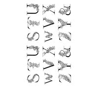 English Letter Herbal Tattoo Stickers For Women Semi-permanent Juice Waterproof Long-lasting Arm Finger Tattoo Stickers