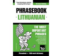 English-Lithuanian phrasebook & 1500-word dictionary [Lingua Inglese]