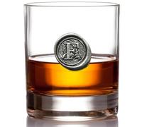 English Pewter Company Bicchiere da whisky da 11 once con monogramma iniziale - Regalo personalizzato con la scelta iniziale (F) [MON106]