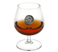 English Pewter Company, bicchiere per brandy e cognac, 0,4 l, con monogramma personalizzabile S Clear