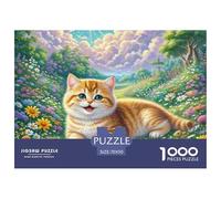 English Short Gold Gradual Layer Cat Puzzle Da 1000 Pezzi Per Adulti E Bambini Dai 12 Anni in Su Pet Animal Jigsaw Classici Festa Aziendale Travel Gift Stampa Di Alta Qualità 70x50cm/1000pcs