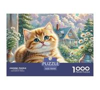 English Short Gold Gradual Layer Cat Puzzle Da 1000 Pezzi Per Adulti E Ragazzi Pet Animal Jigsaw Colore Colorato Moderno Divertimento Regalo Per Amore E Amico Qualità Premium 70x50cm/1000pcs
