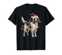 English Springer Spaniel Cane Luci di Natale Natale Maglietta