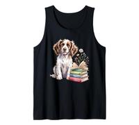 English Springer Spaniel Sprocker Book Reading Flowers Canotta