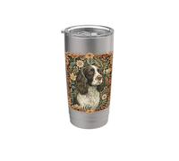 English Springer Spaniel William Morris, decorazione floreale per cani Bicchiere termico in acciaio inox doppia parete
