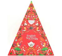 English Tea Shop Advent Calendar Tea Triangolo Calendario dell'Avvento Rosso con Tè e Tisane, 25 filtri