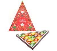 English Tea Shop® | Calendario Avvento Triangoli | 25 Mini Astucci Tè e Tisane BIO Natale | Avvento Cofanetto Regalo Rosso - 25 Piramidi Tè (50 Gr) | Tisane BIO