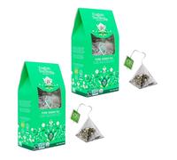 English Tea Shop | Puro Tè Verde BIO Equosolidale in Eco-Box | Tè Verde Senza Aromi - 2 x 15 Piramidi | Tè Verde Indiano Corposo e Profumato